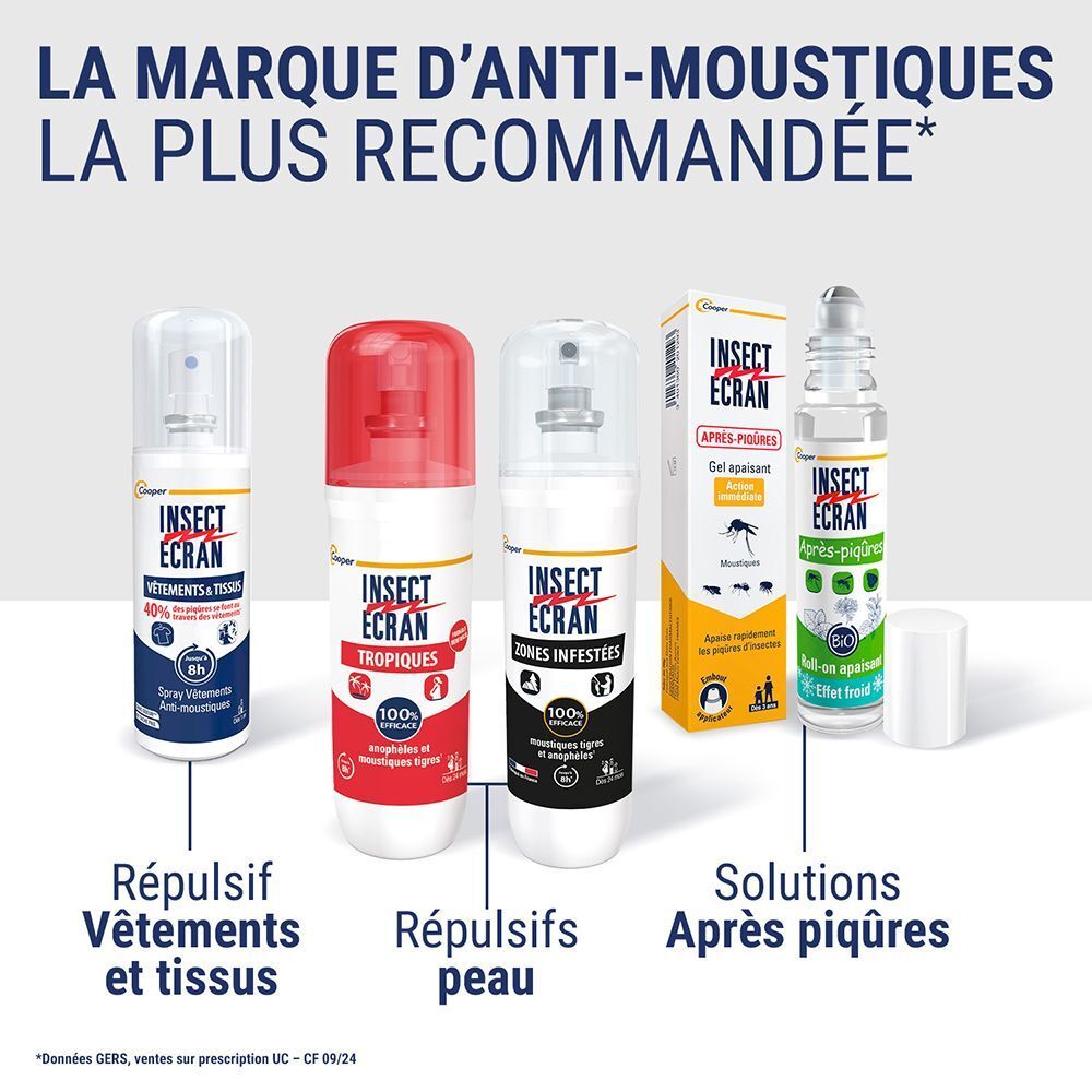 La marque d'anti-moustiques la plus recommandée: Répulsifs peau, tropiques, zones, solutions après-piqûres.