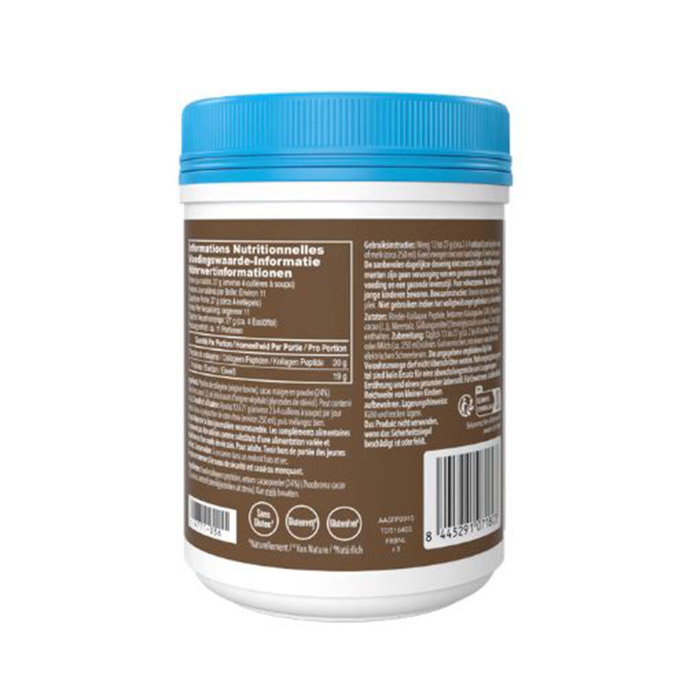 Dos de la boîte. Informations nutritionnelles et ingrédients. Divers symboles et logos.