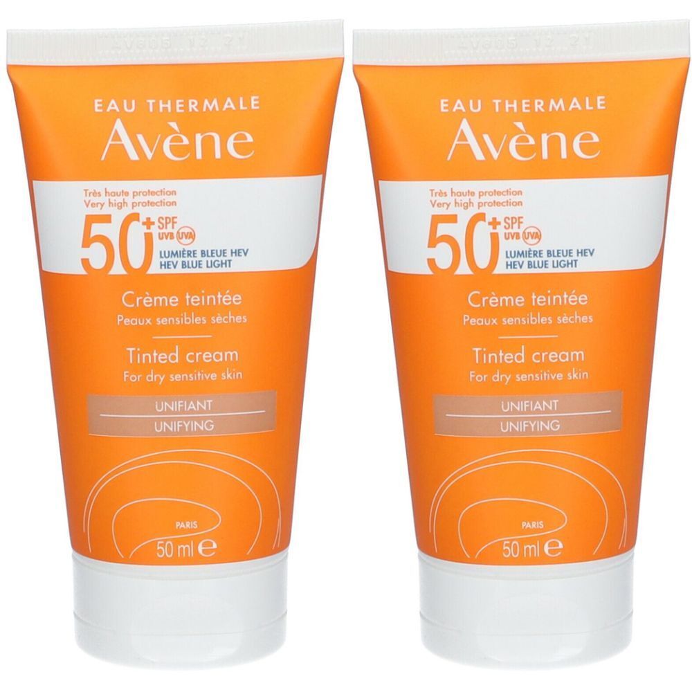 Avène Solaire - Crème Teintée SPF50+ UVB UVA Lumière Bleue HEV Avec Parfum