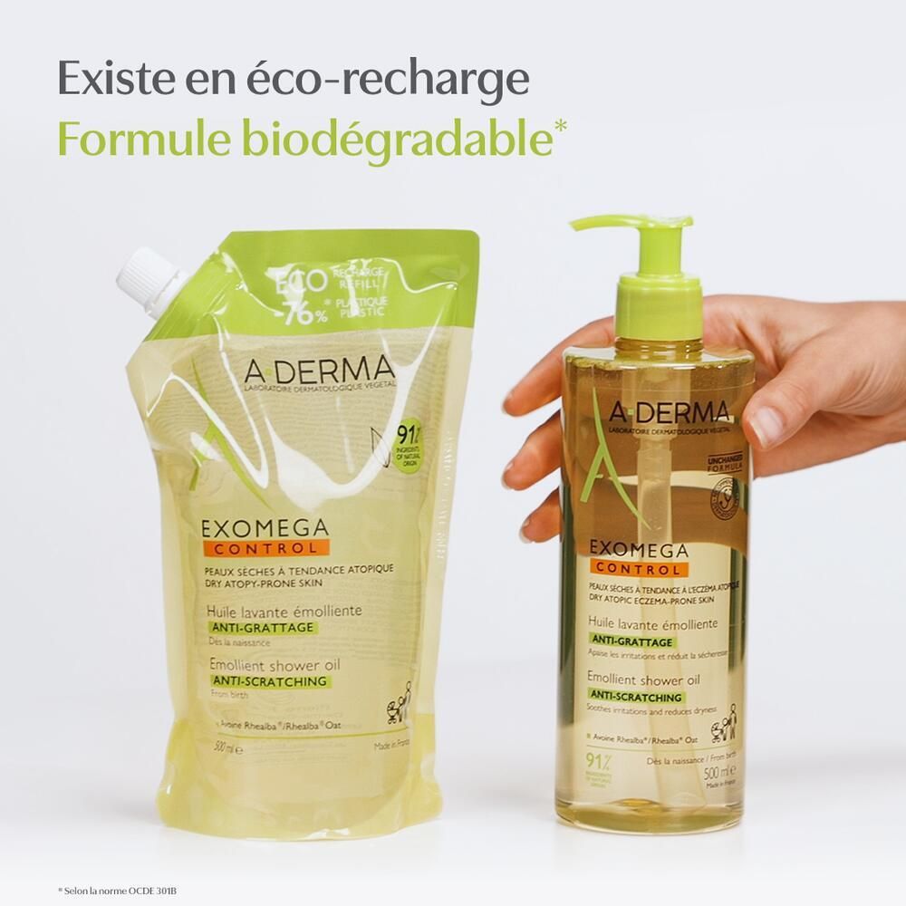 A.DERMA Exomega Control Huile lavante émolliente Anti-grattage