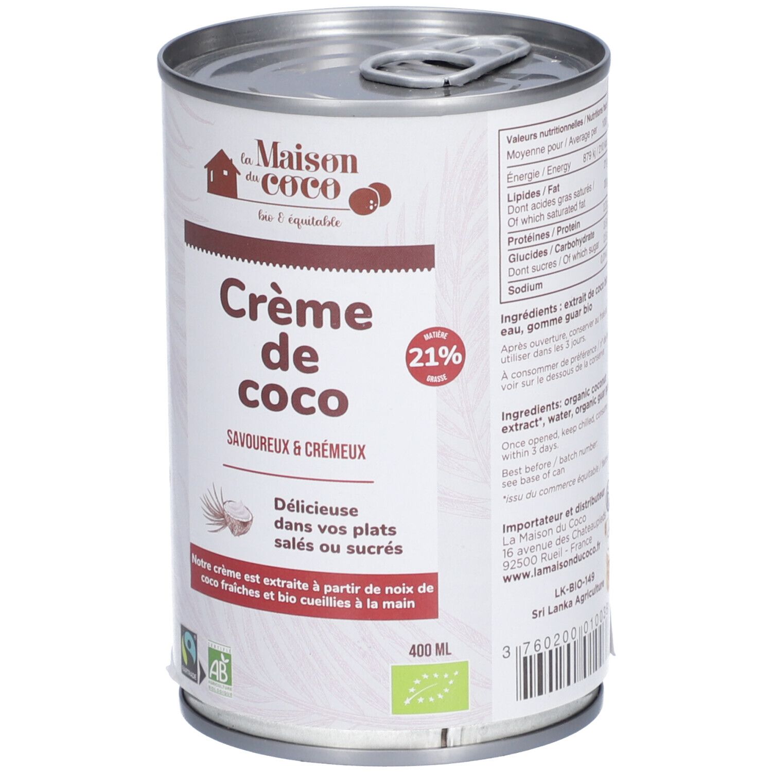 La Maison Du Coco Creme De Noix De Coco