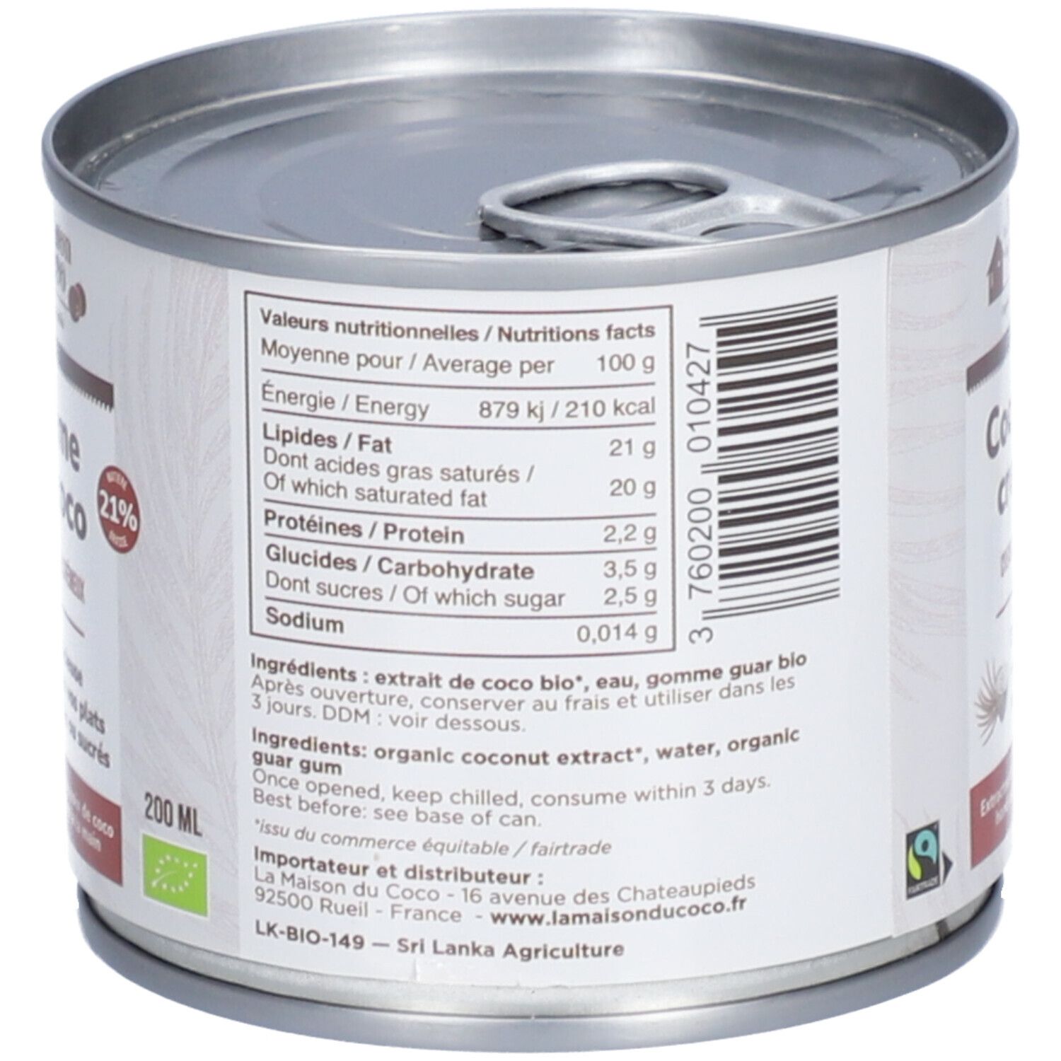 La Maison Du Coco Creme De Noix De Coco