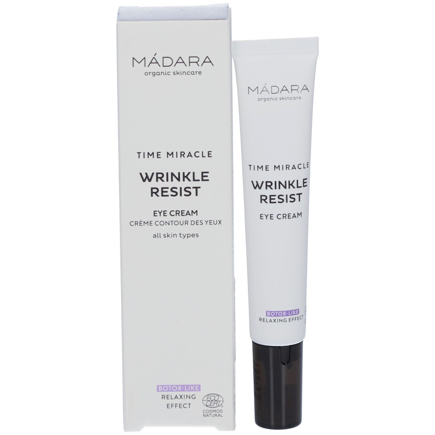 Mádara TIME MIRACLE Wrinkle Resist Eye Cream, Sans applicateur