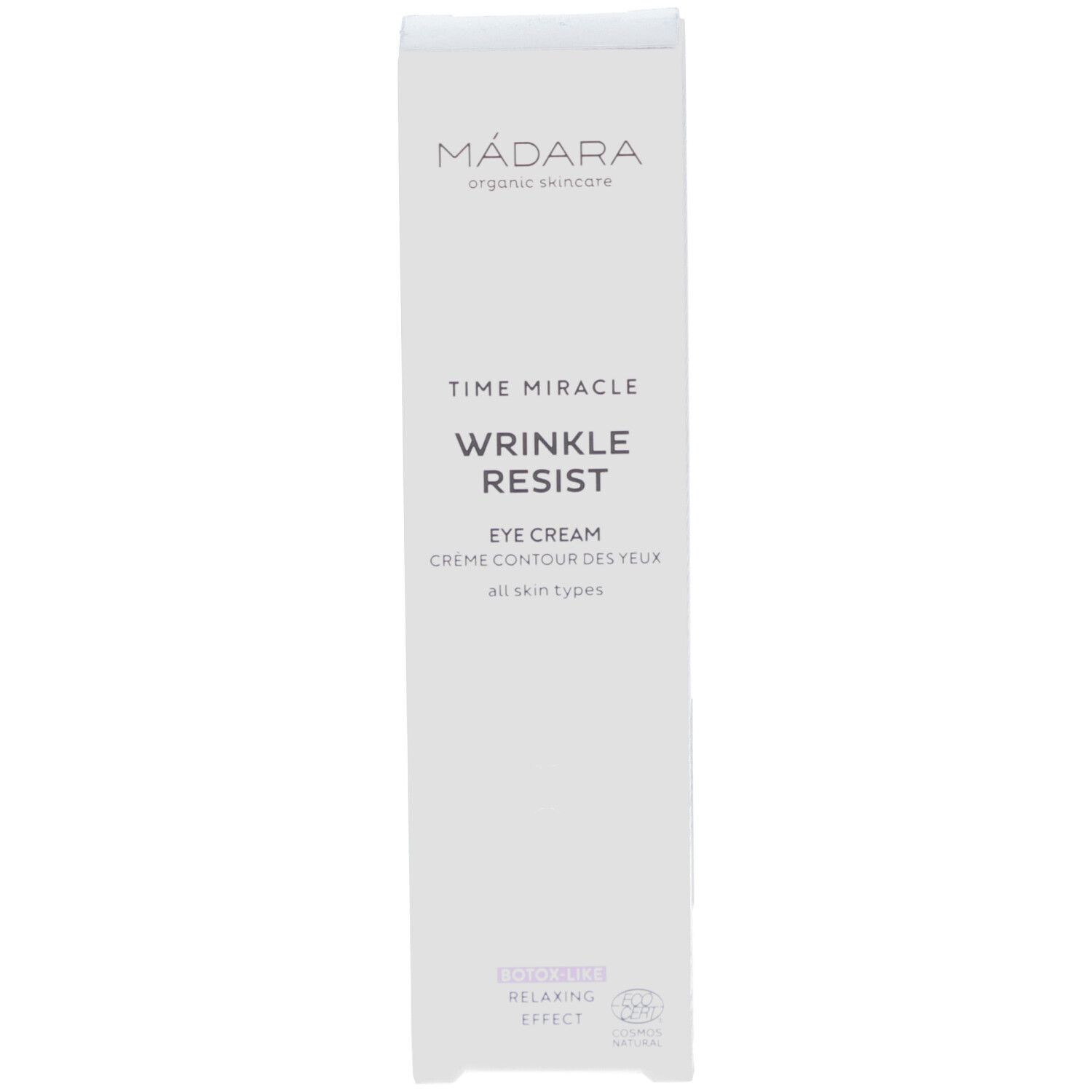 Mádara TIME MIRACLE Wrinkle Resist Eye Cream, Sans applicateur