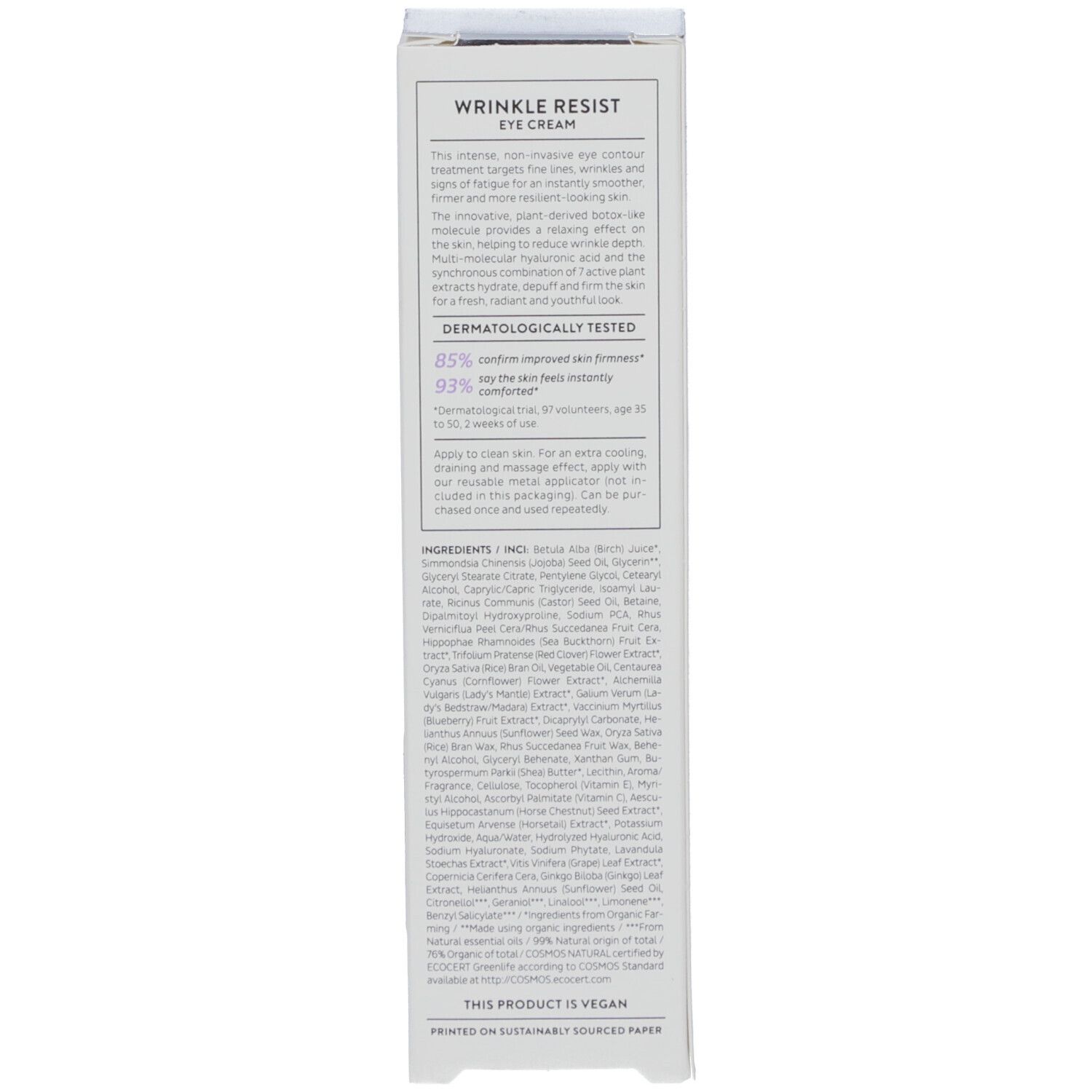 Mádara TIME MIRACLE Wrinkle Resist Eye Cream, Sans applicateur