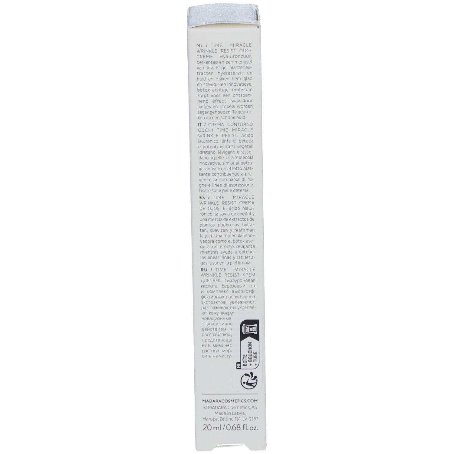 Mádara TIME MIRACLE Wrinkle Resist Eye Cream, Sans applicateur