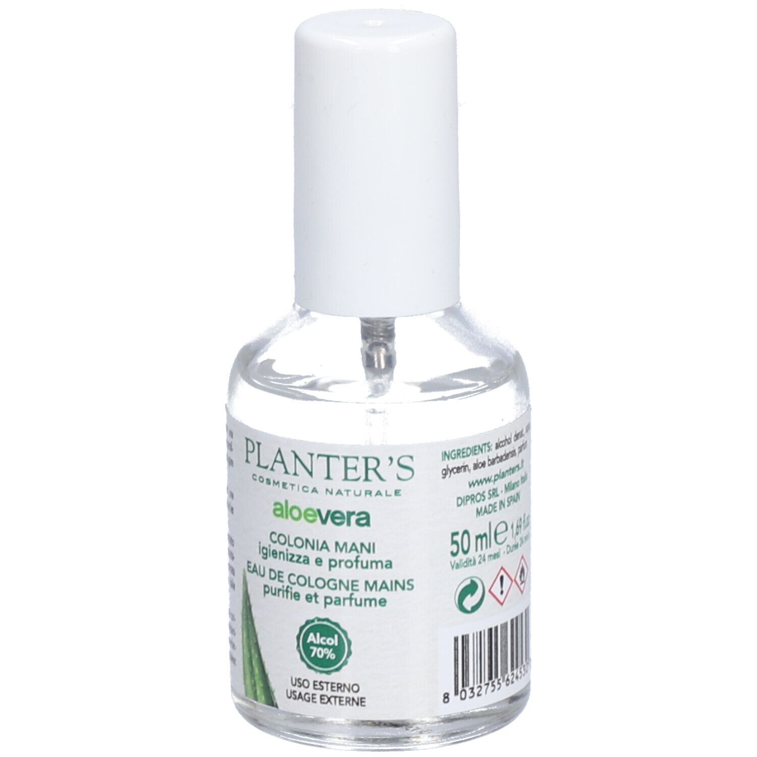 Planter's Eau de Cologne Mains Aloe Vera – Purifie et Parfume