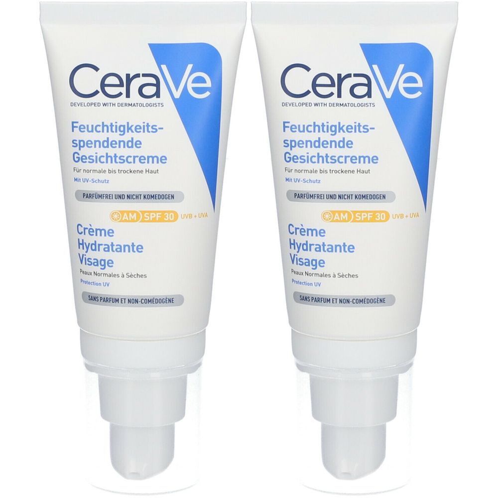 CeraVe Crème hydratante pour le visage avec FPS 30 - pour peaux normales à sèches