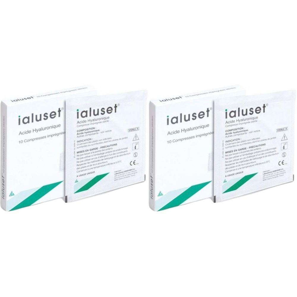 ialuset Compresses à base d'acide hyaluronique