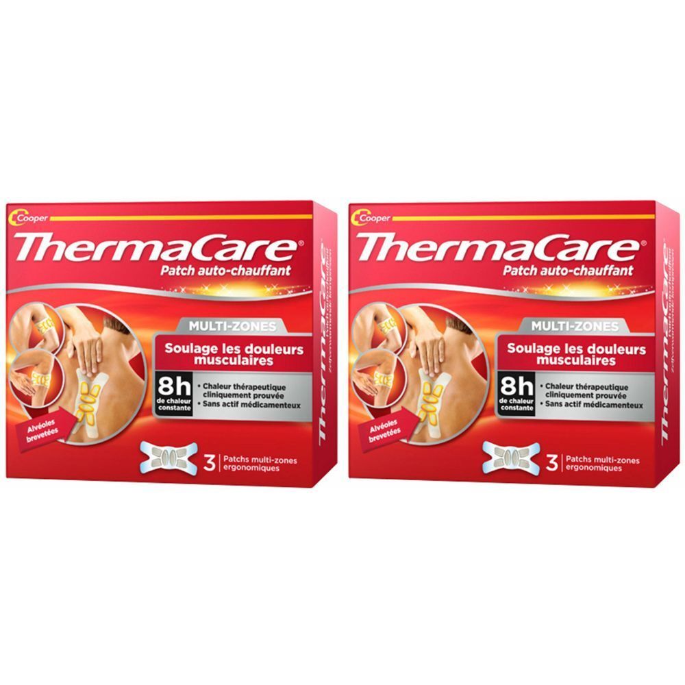 Thermacare Patch Auto-Chauffant Zones ciblées - Boîte de 3