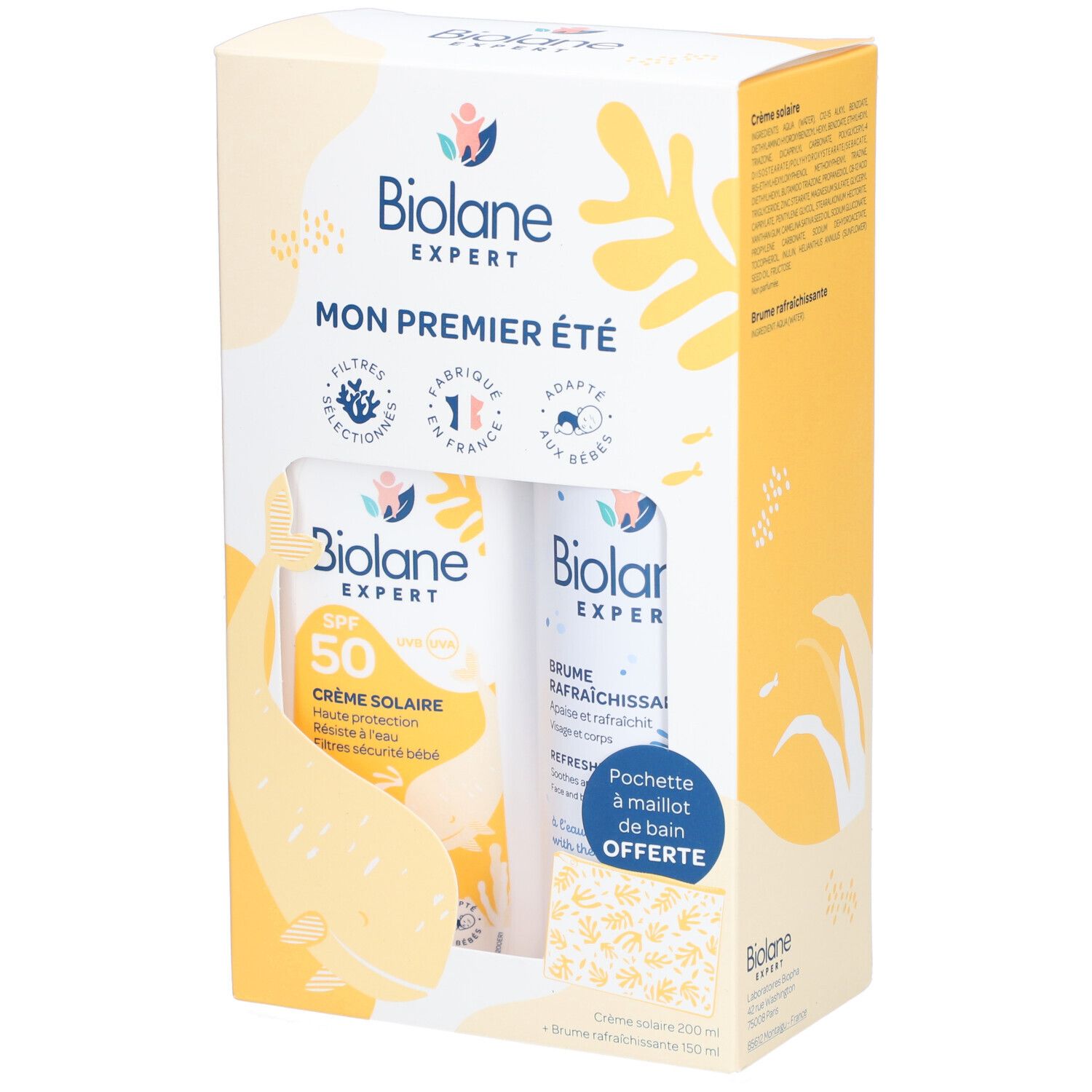 Biolane Expert Crème Solaire SPF50 + Brume Rafraîchissante