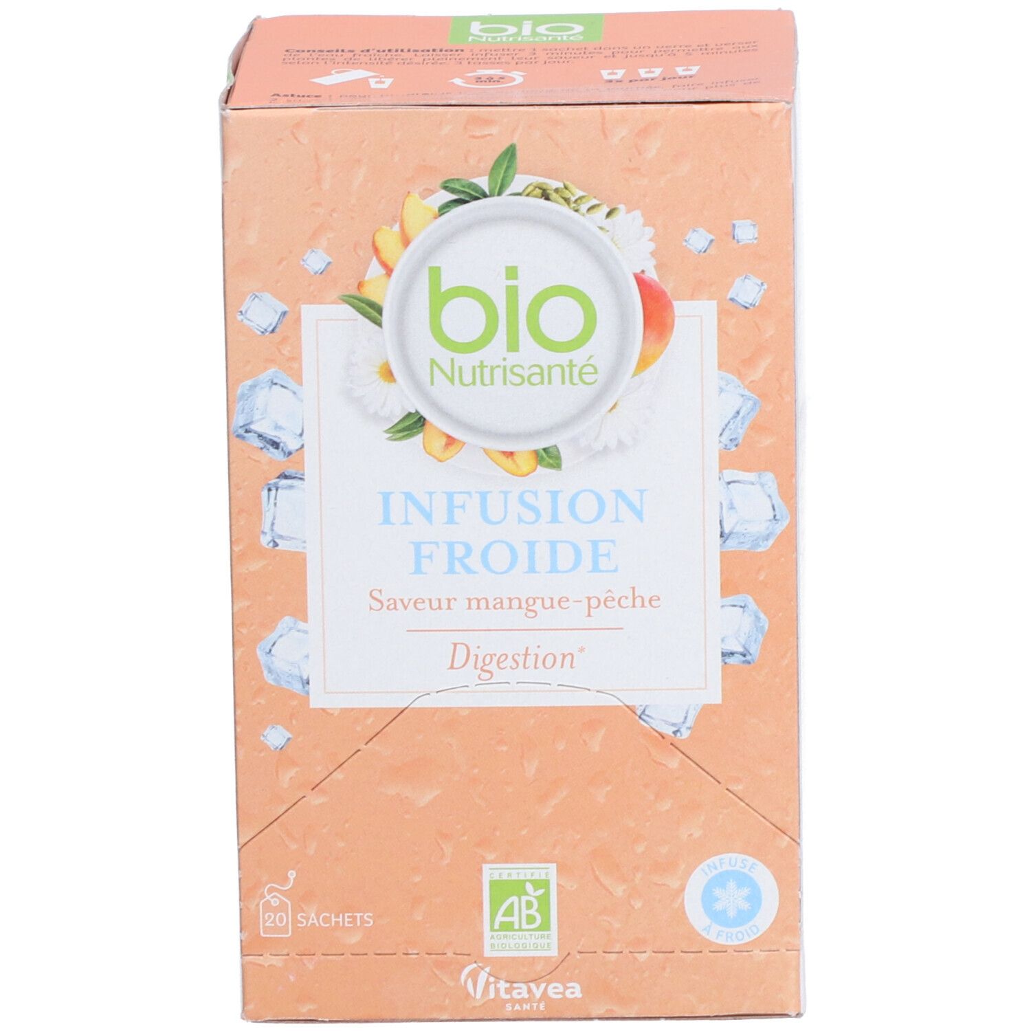 Nutrisanté Bio Infusion Froide Saveur Mangue-Pêche Digestion