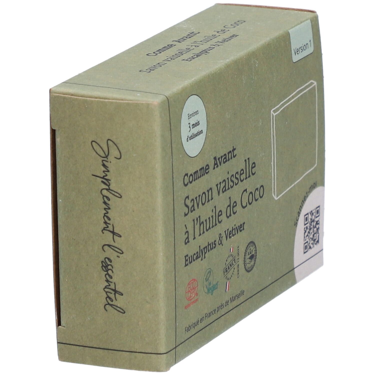 Comme Avant Savon Vaisselle à l'Huile de Coco Eucalyptus & Vetiver