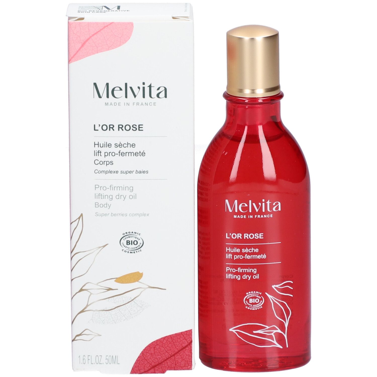 Melvita L'Or Rose Huile Sèche Lift Pro-Fermeté Corps Bio