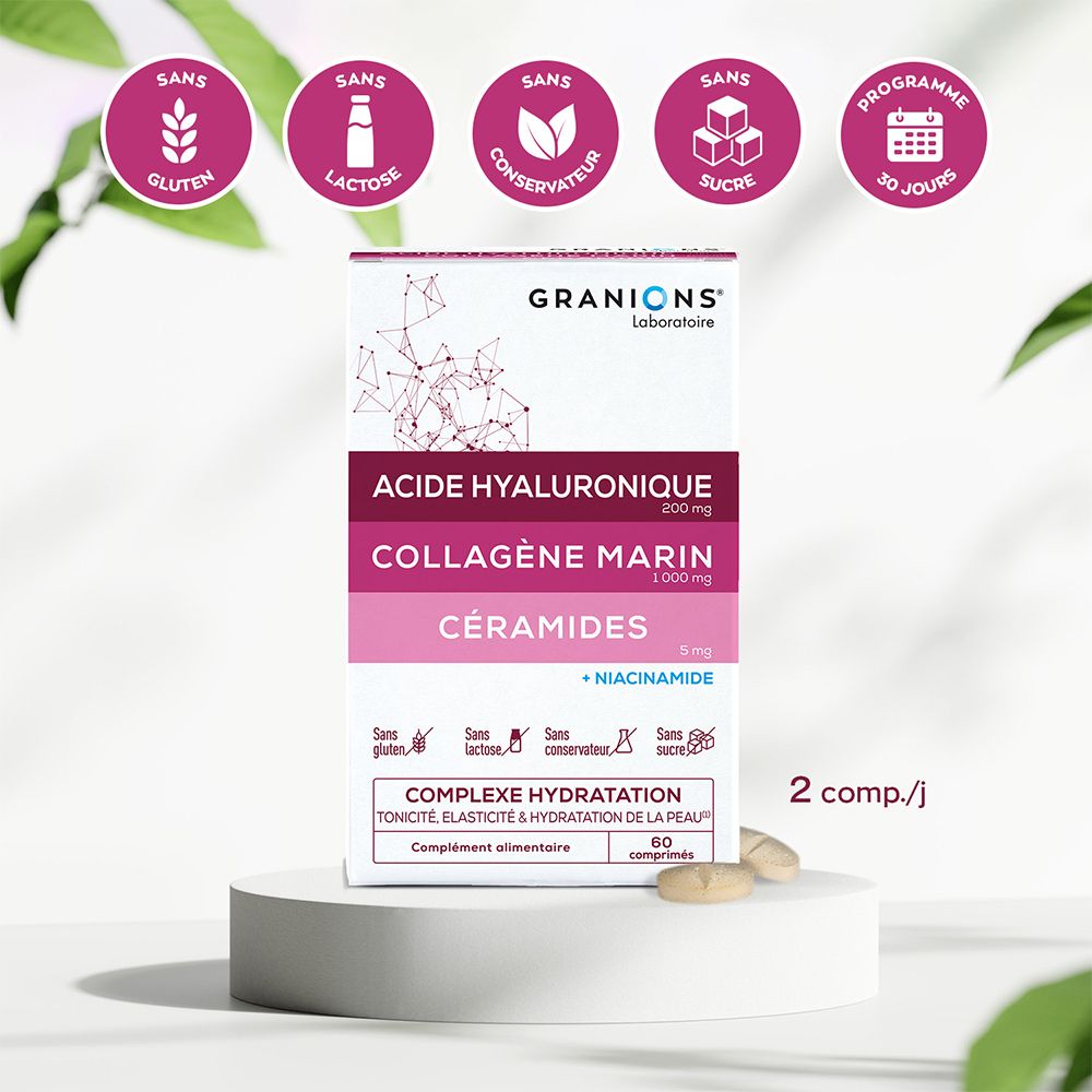 GRANIONS Collagène marin acide hyaluronique céramides + niacinamide