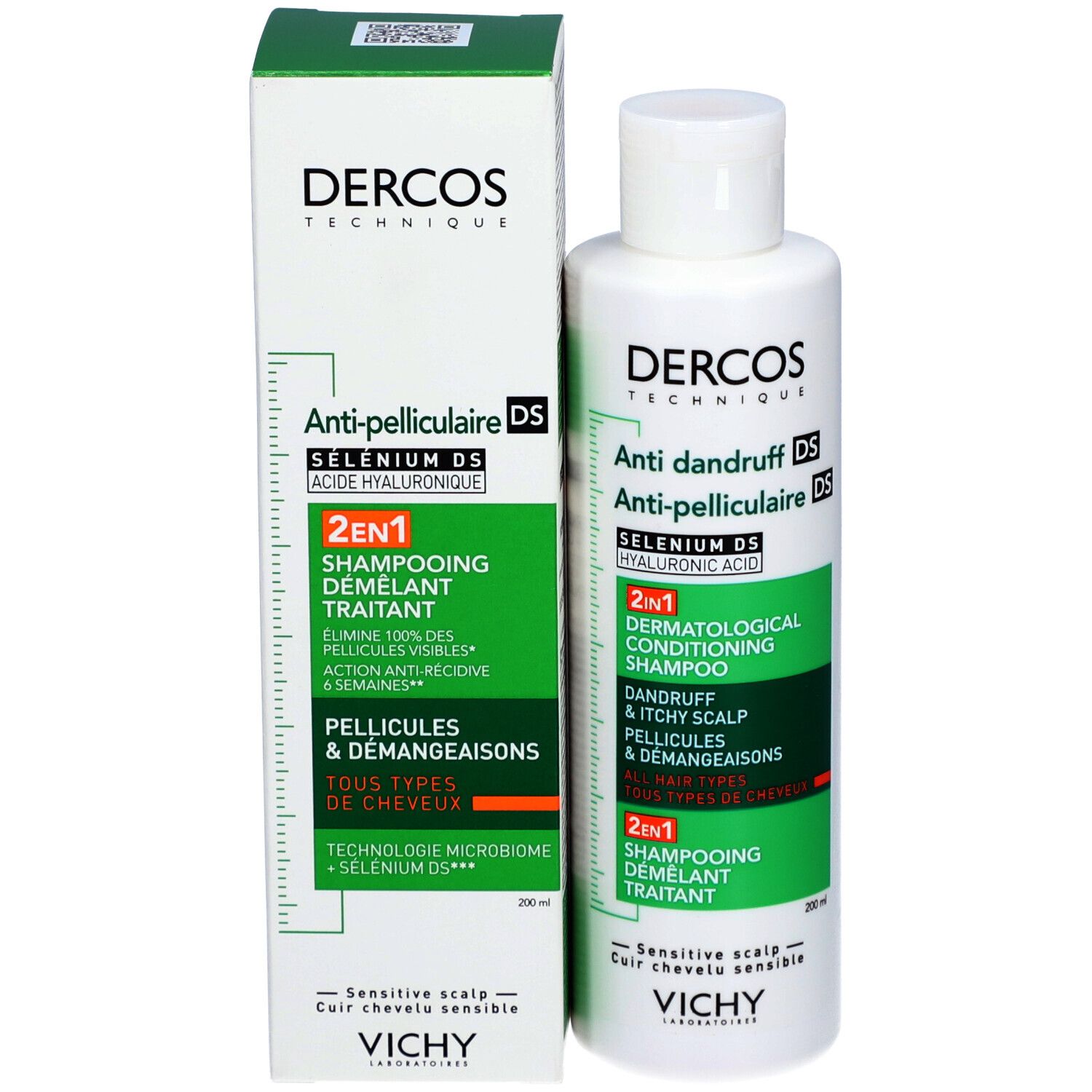 DERCOS Shampooing Anti-pelliculaire DS 2 en 1