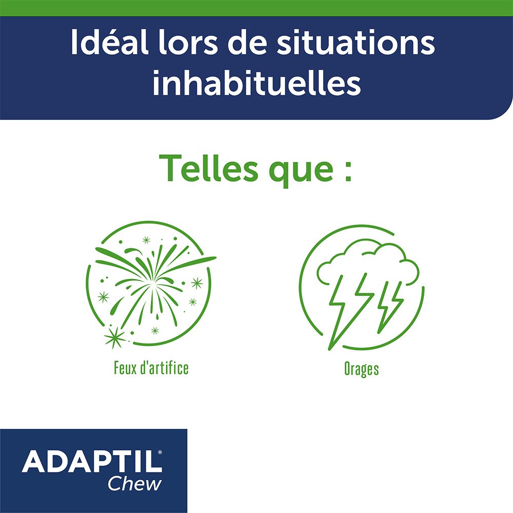 Illustrations de feux d'artifice et d'orages. Texte: Idéal en cas de situations inhabituelles.