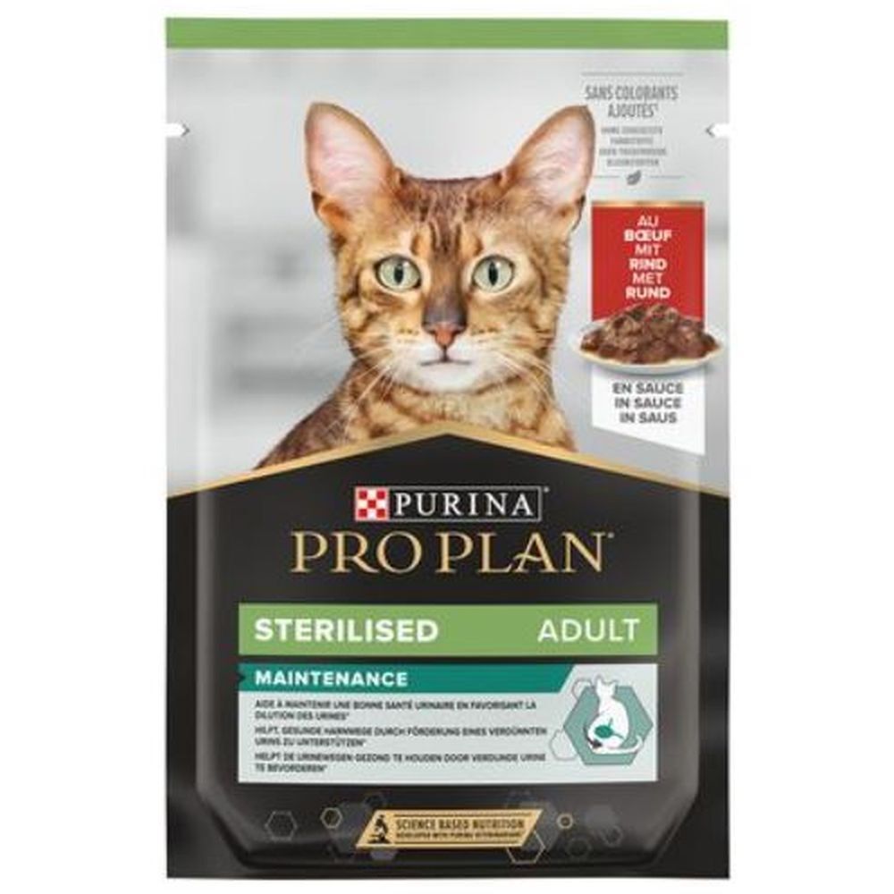 PROPLAN CAT AD BOEUF SAUCE 26X85G