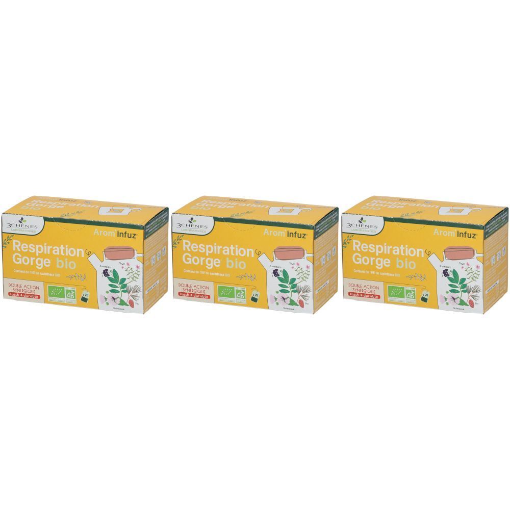 Les 3 Chênes Arom’Infuz Tisane BIO Respiration Gorge