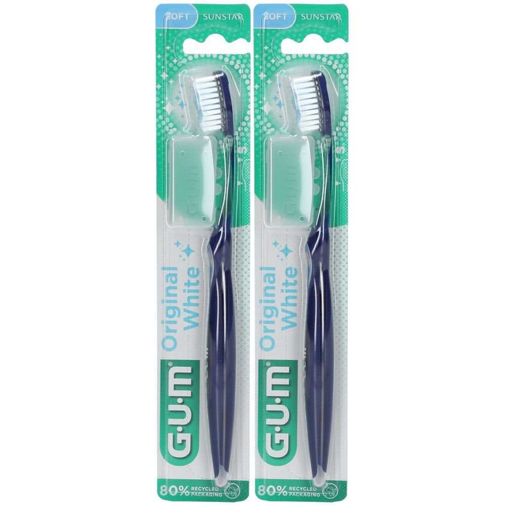 GUM® Original White Brosse à dent compacte souple