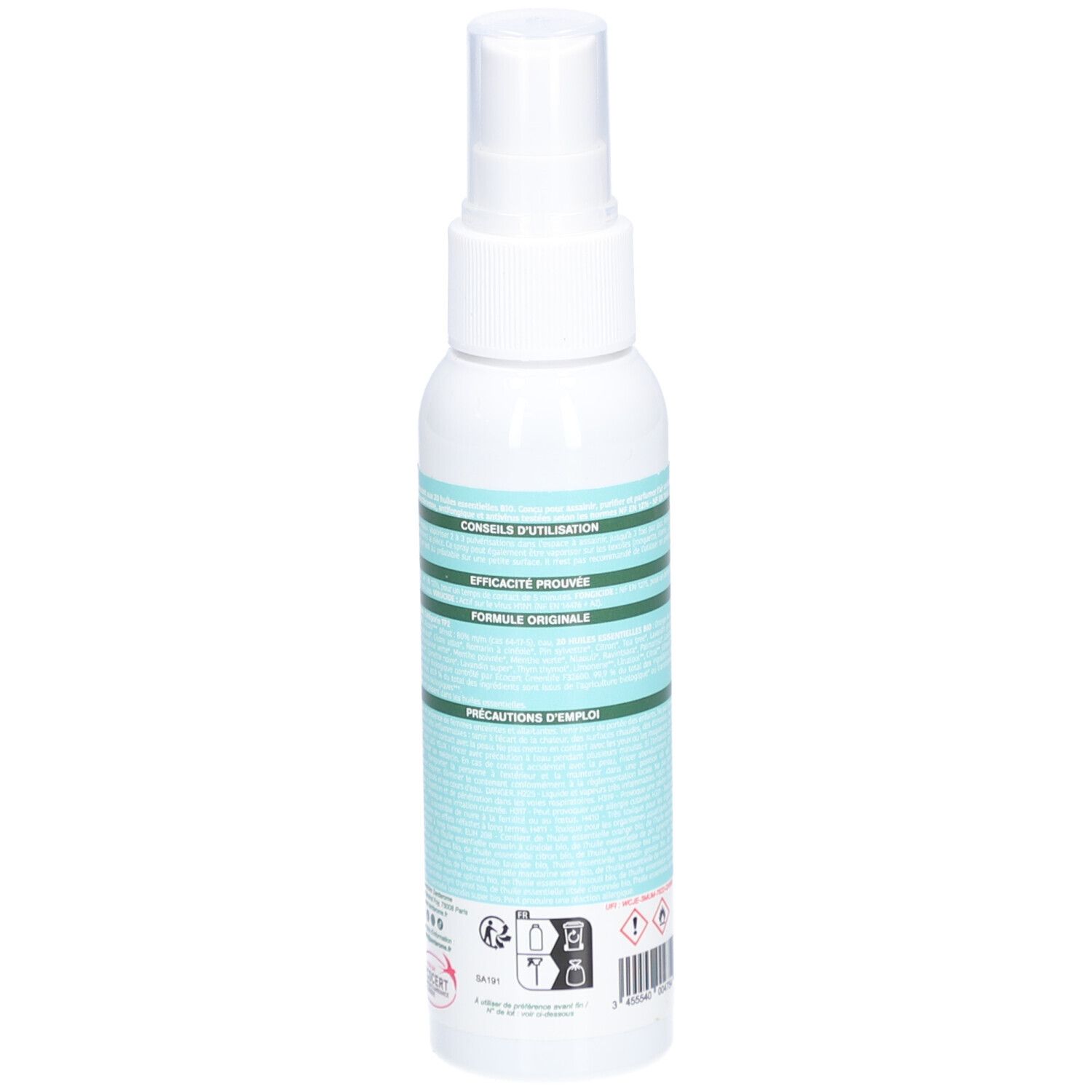 Santarome Spray désinfectant bio air et surfaces aux huiles essentielles