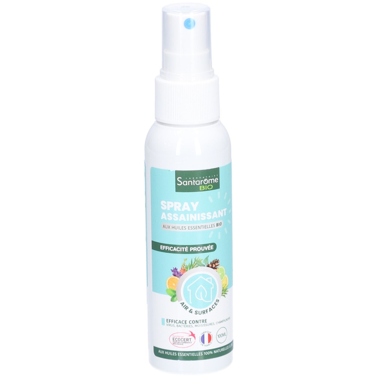 Santarome Spray désinfectant bio air et surfaces aux huiles essentielles