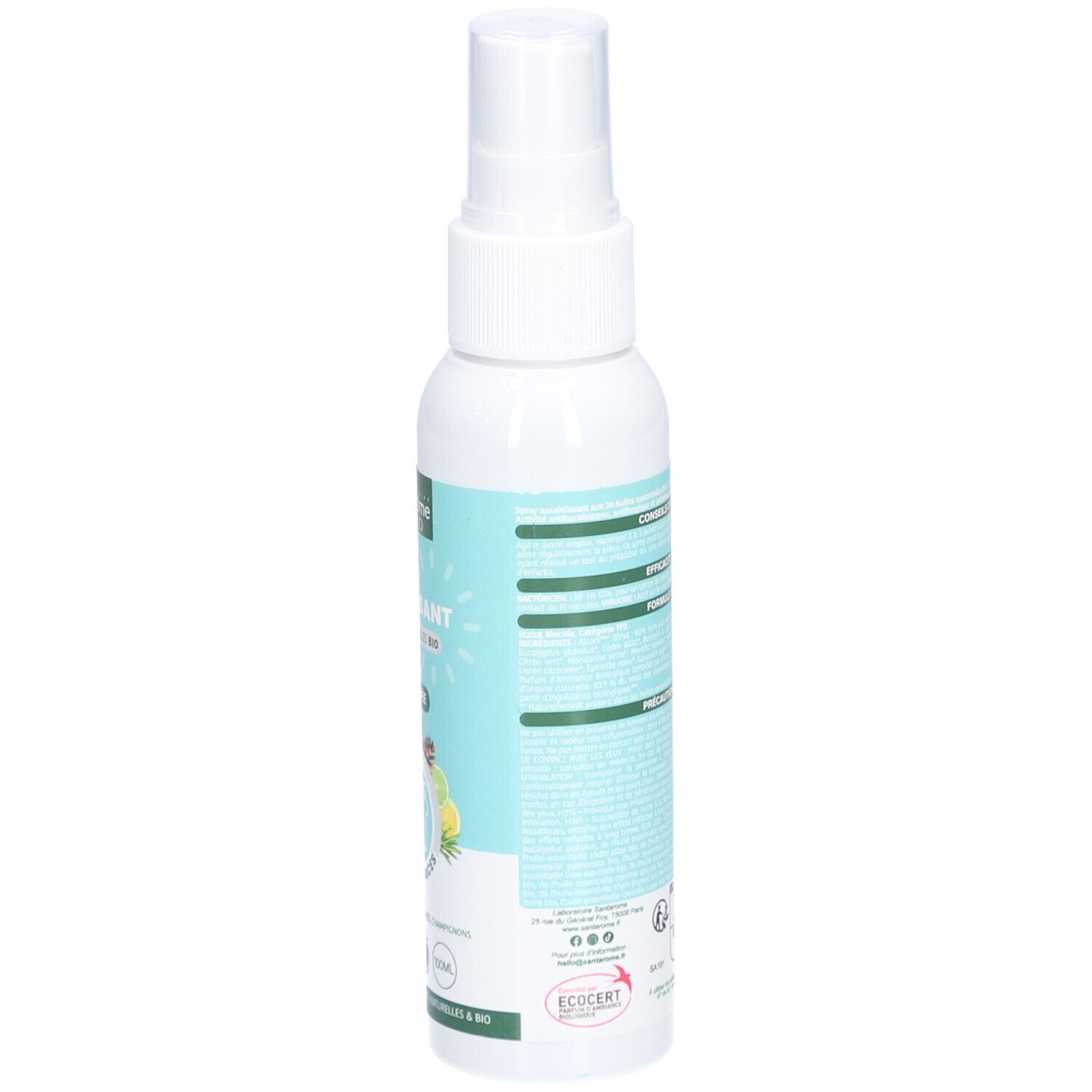 Santarome Spray désinfectant bio air et surfaces aux huiles essentielles