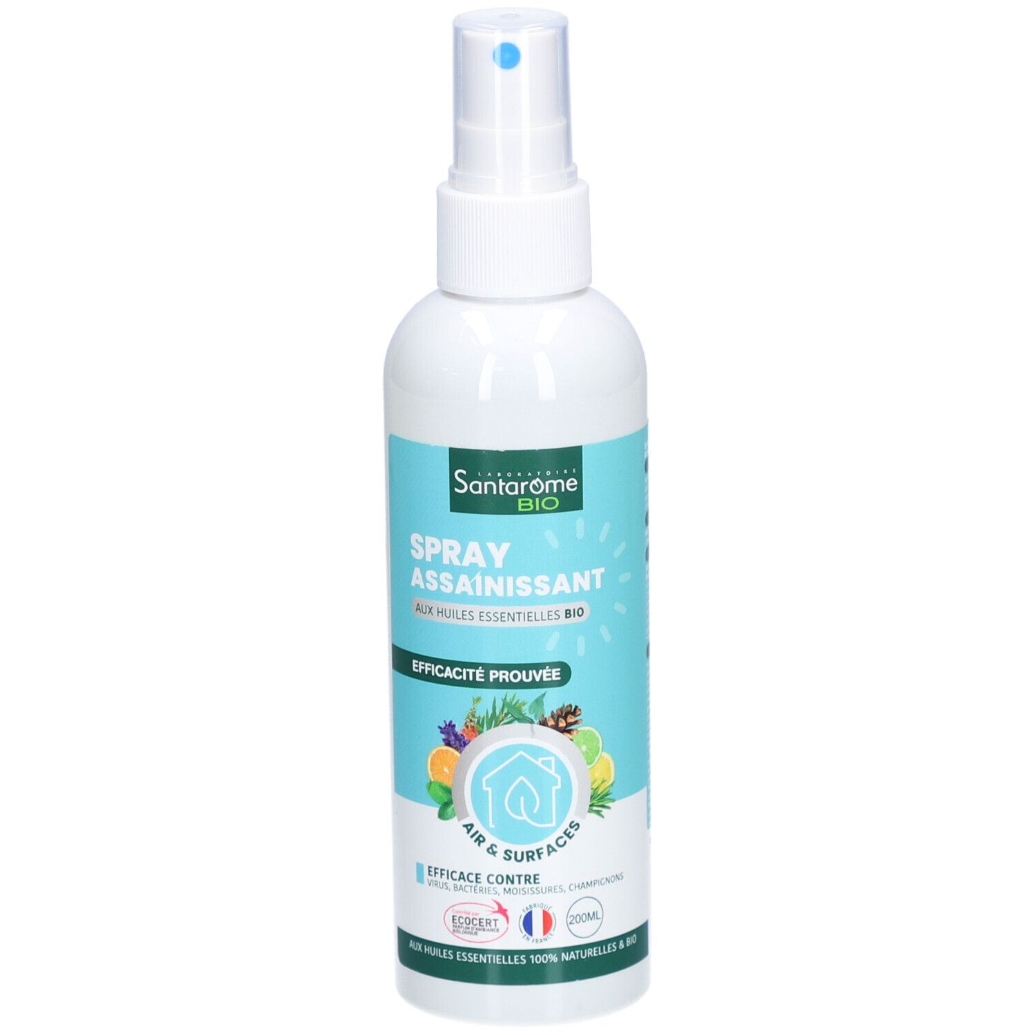 Santarome Spray désinfectant bio air et surfaces aux huiles essentielles