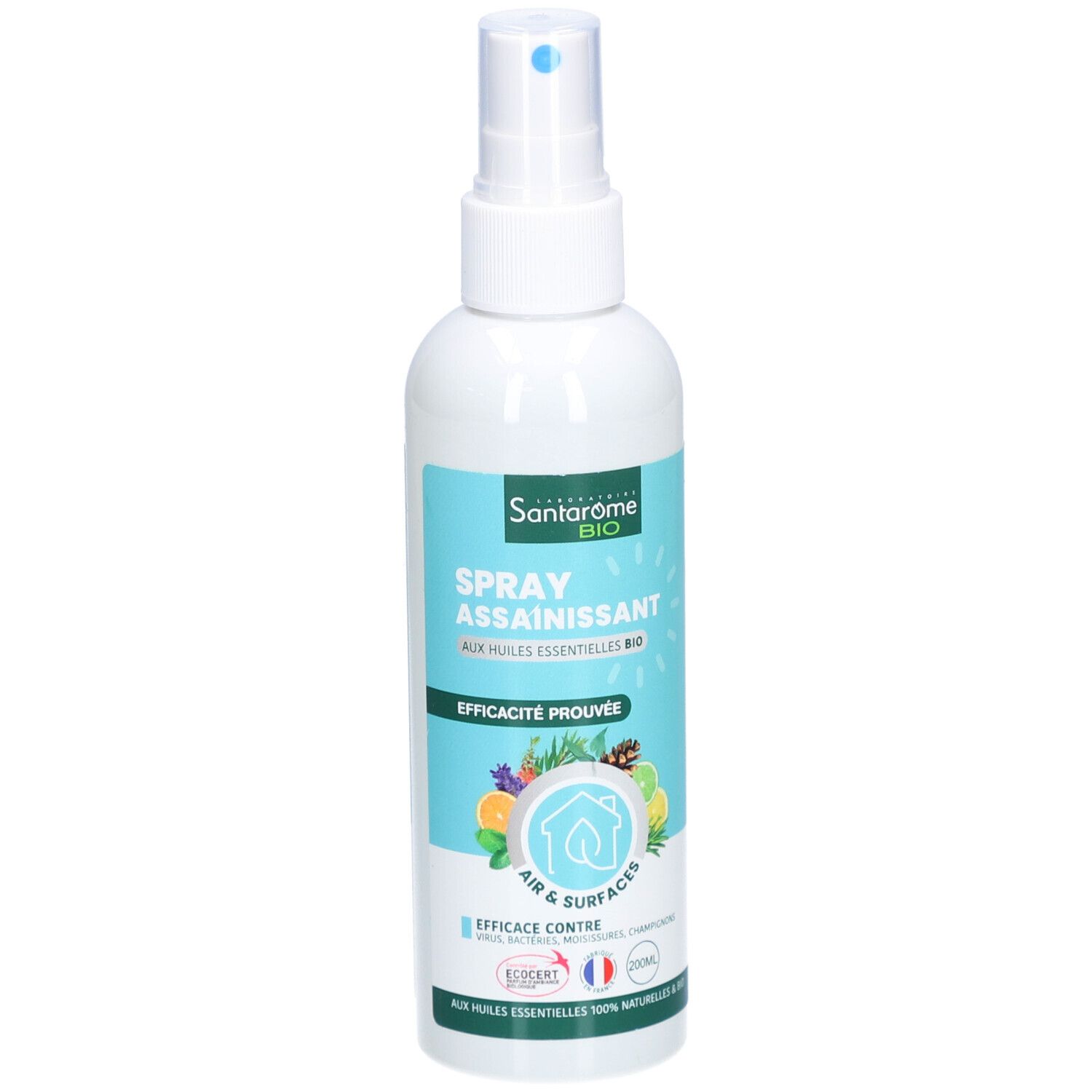 Santarome Spray désinfectant bio air et surfaces aux huiles essentielles