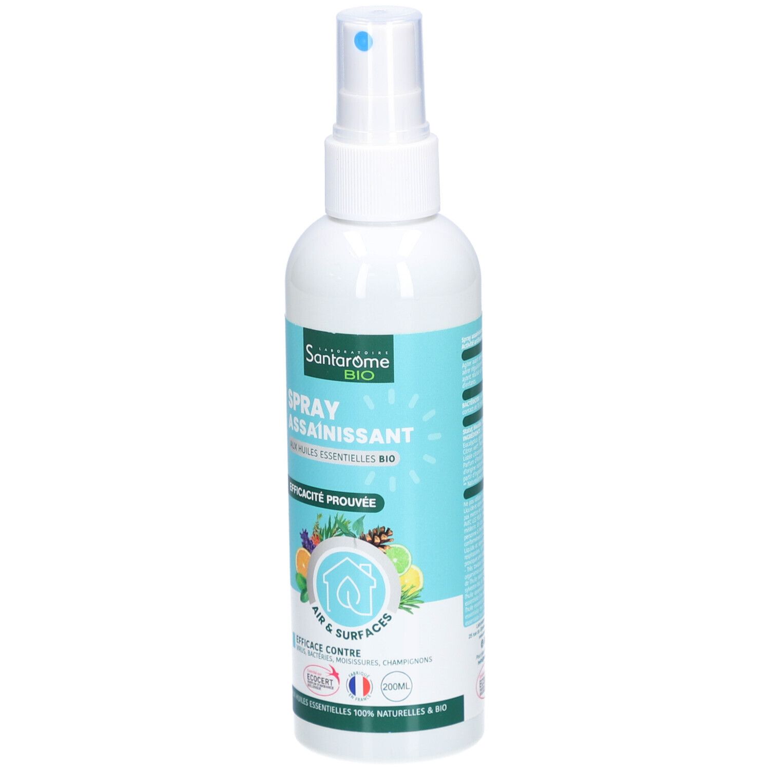 Santarome Spray désinfectant bio air et surfaces aux huiles essentielles