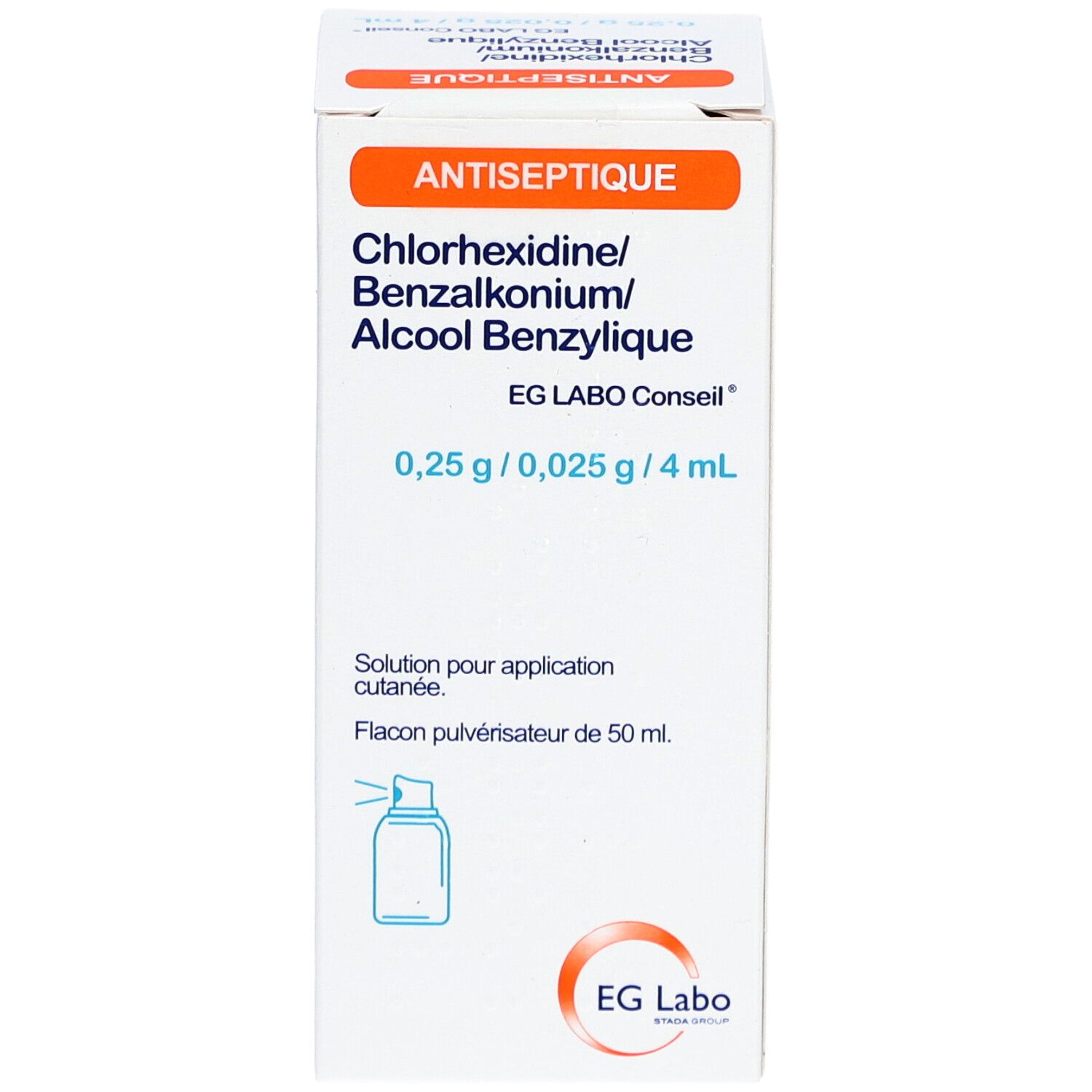 Eg labo conseil chlorhexidine/benzalkonium/alcool benzylique