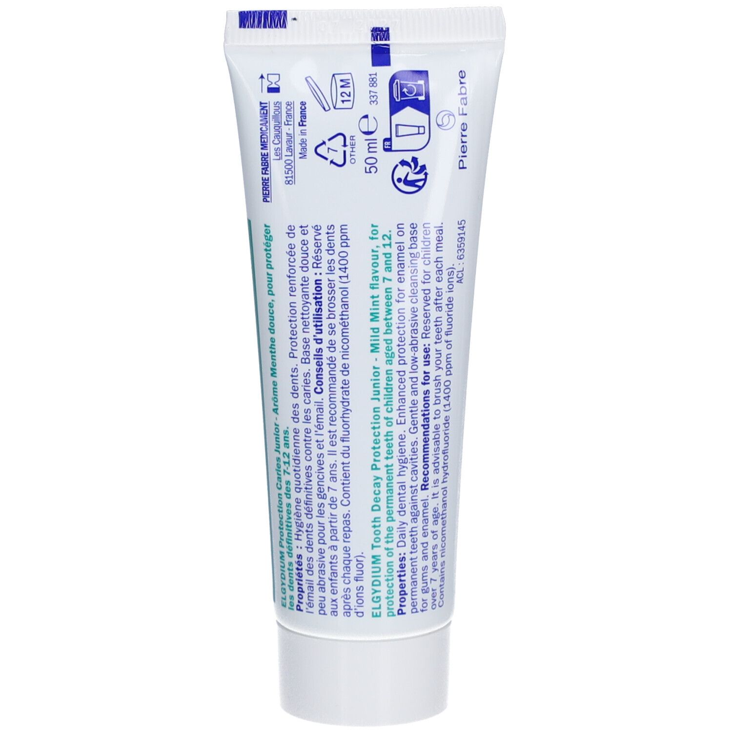 Elgydium Gel Dentifrice Junior Protection Caries 7 à 12 Ans