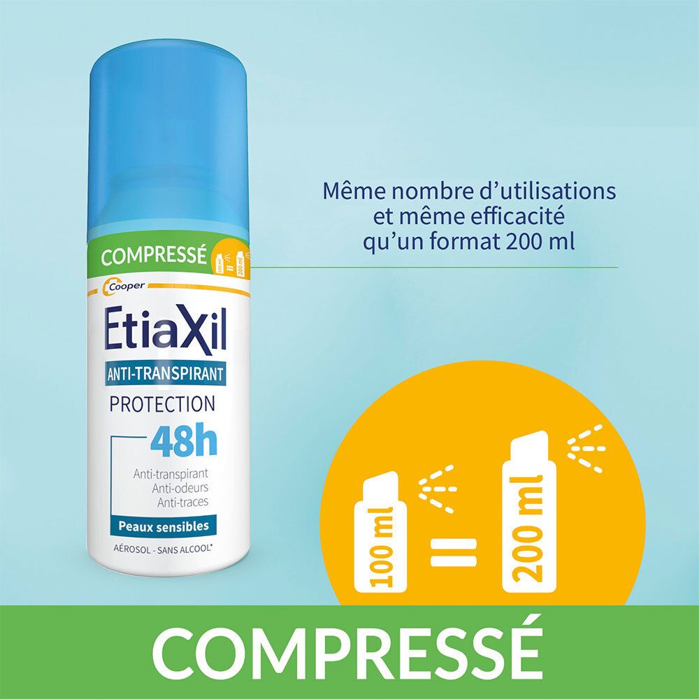 ETIAXIL Anti-Transpirant Protection 48h Compressé