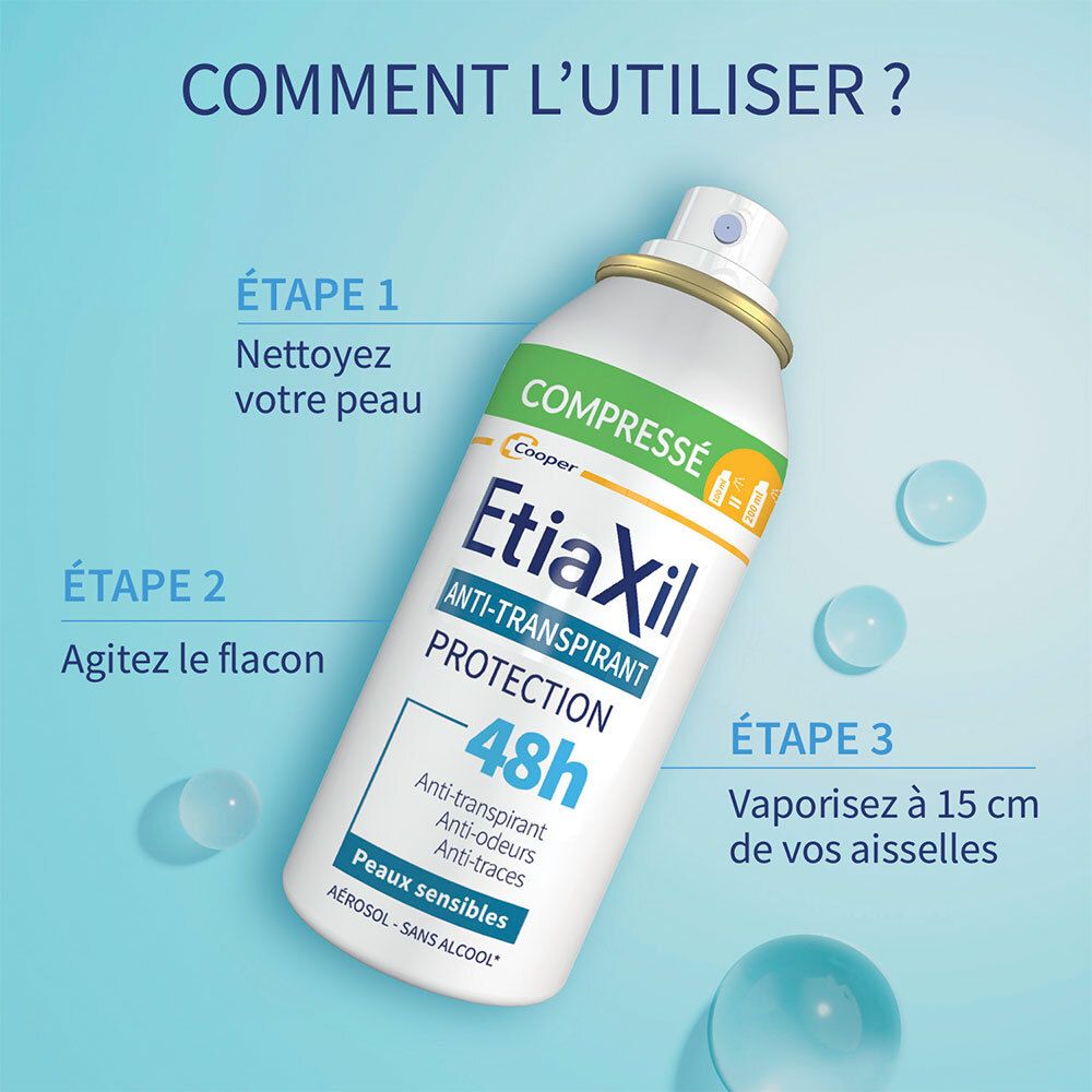 ETIAXIL Anti-Transpirant Protection 48h Compressé