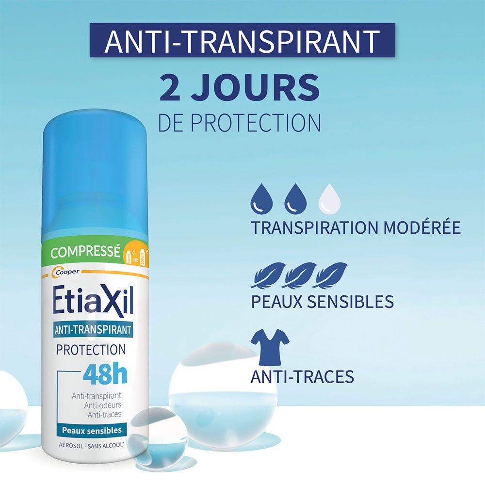 ETIAXIL Anti-Transpirant Protection 48h Compressé