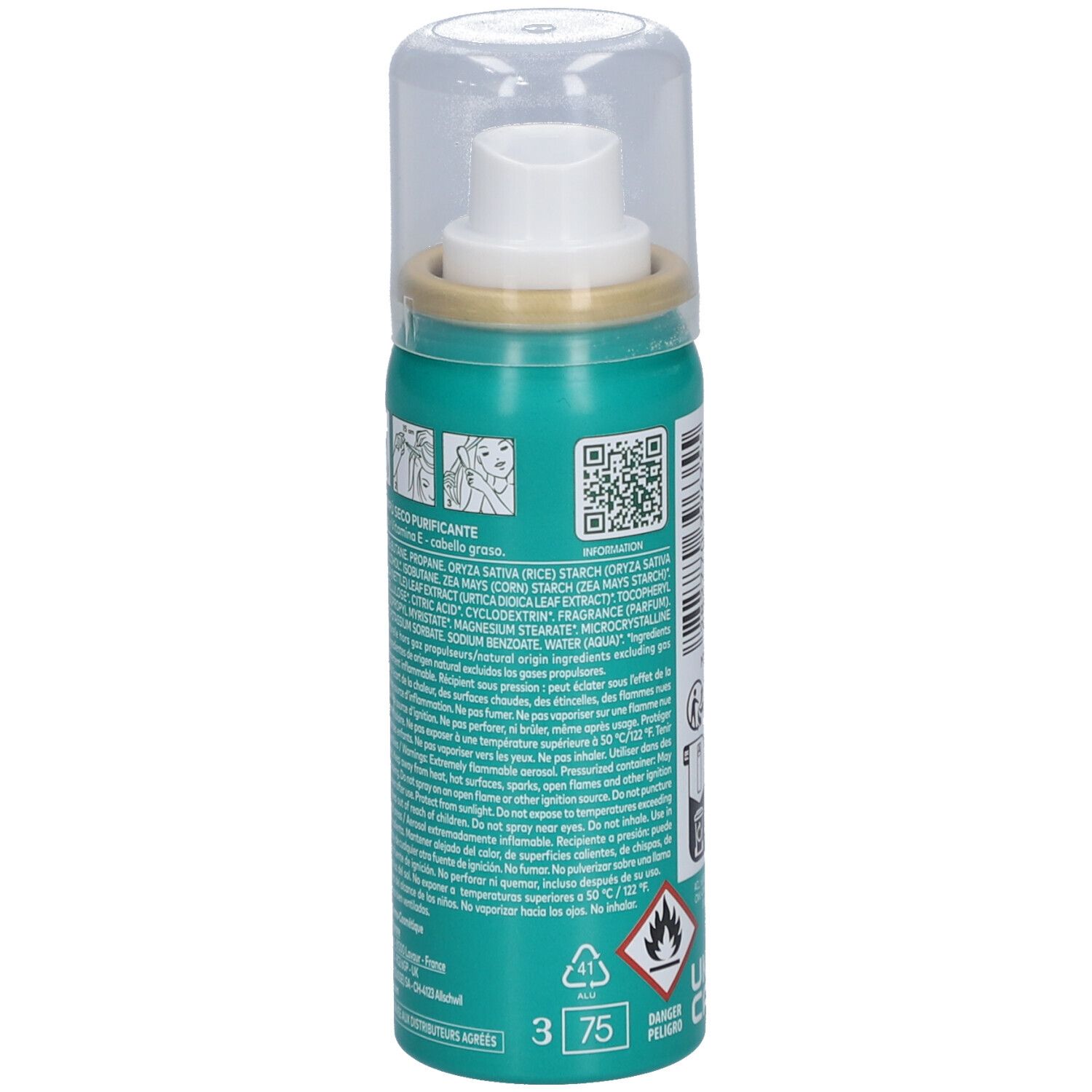 Klorane ORTIE - Shampooing Sec Purifiant Ortie et Vitamine E - Cheveux Gras