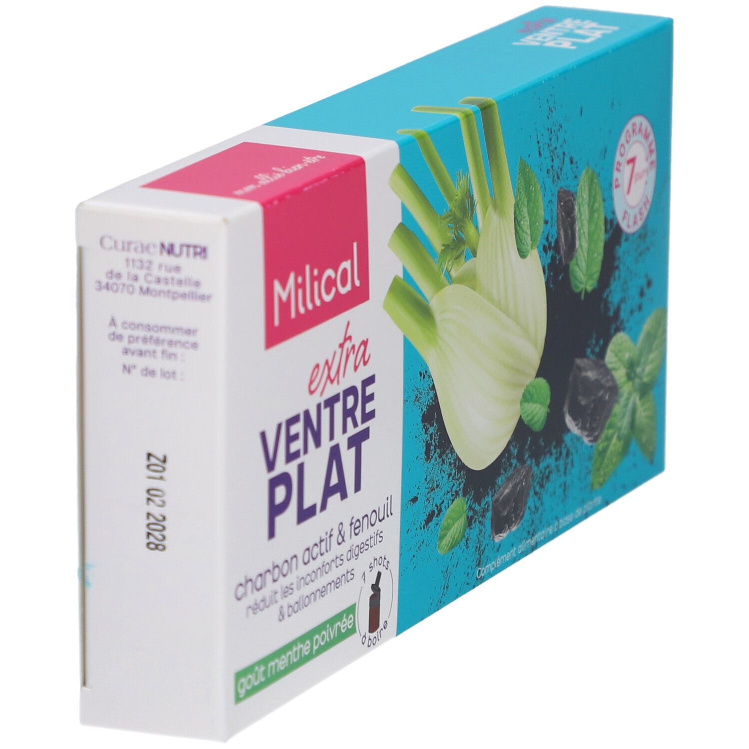 Milical Extra Ventre Plat Charbon actif