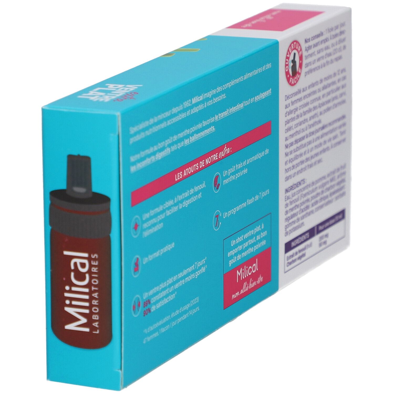 Milical Extra Ventre Plat Charbon actif