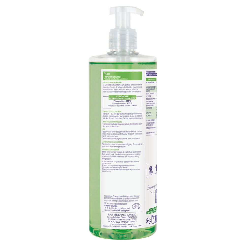 Jonzac Pure Gel Nettoyant Purifiant Peaux à Tendance Acnéique