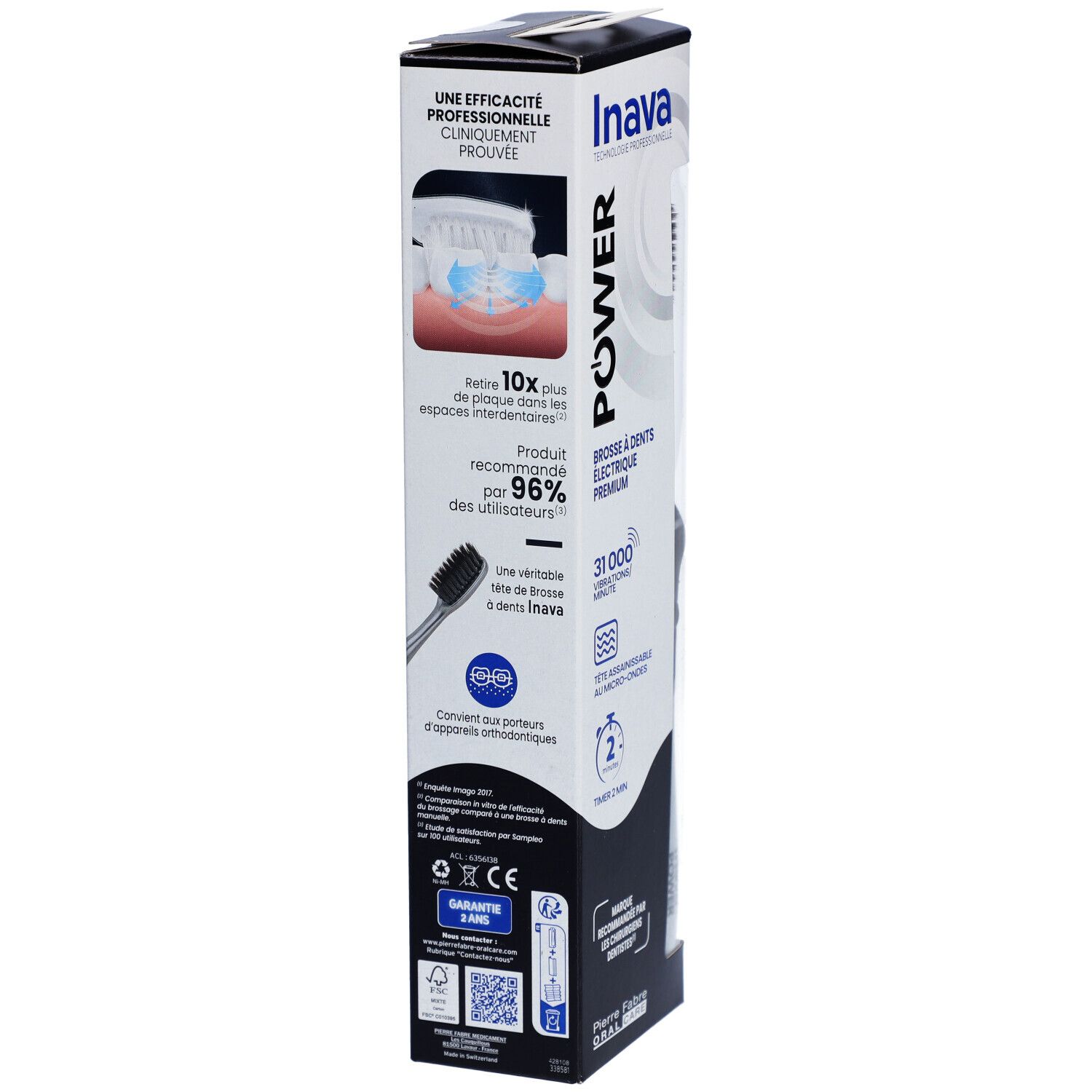 Inava Power Brosse à Dents Electrique Noir