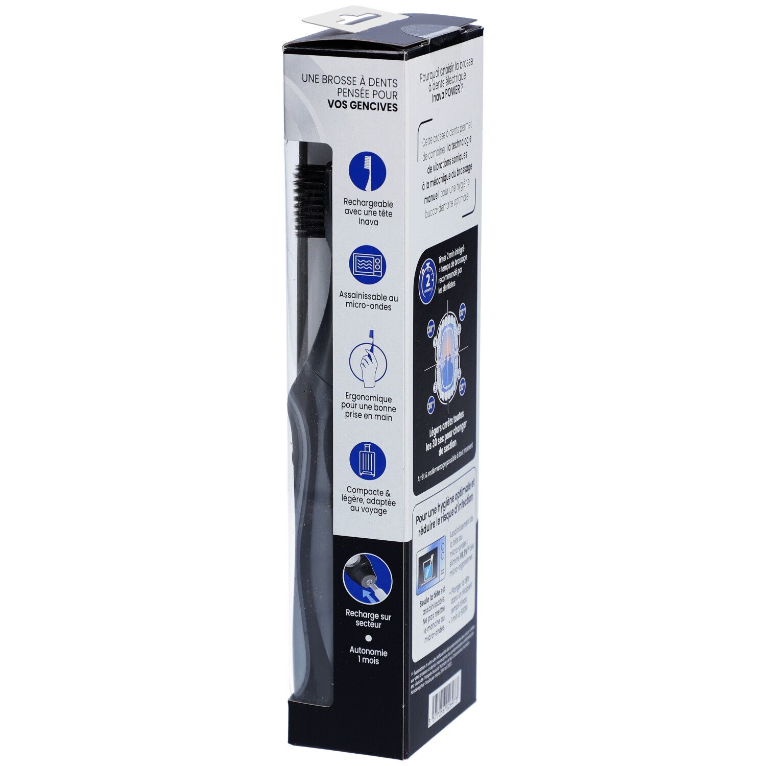 Inava Power Brosse à Dents Electrique Noir