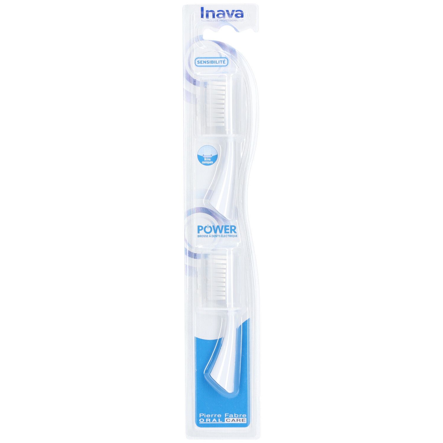 INAVA Sensibilité Têtes de brosse à dents électrique de rechange - Blanc