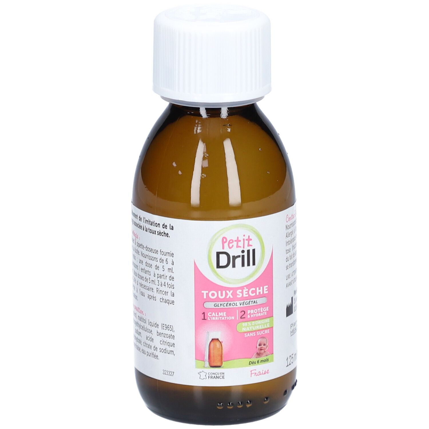 PETIT DRILL TOUX SÈCHE - Dispositif médical, sirop nourrissons et enfants. - fl 125 ml