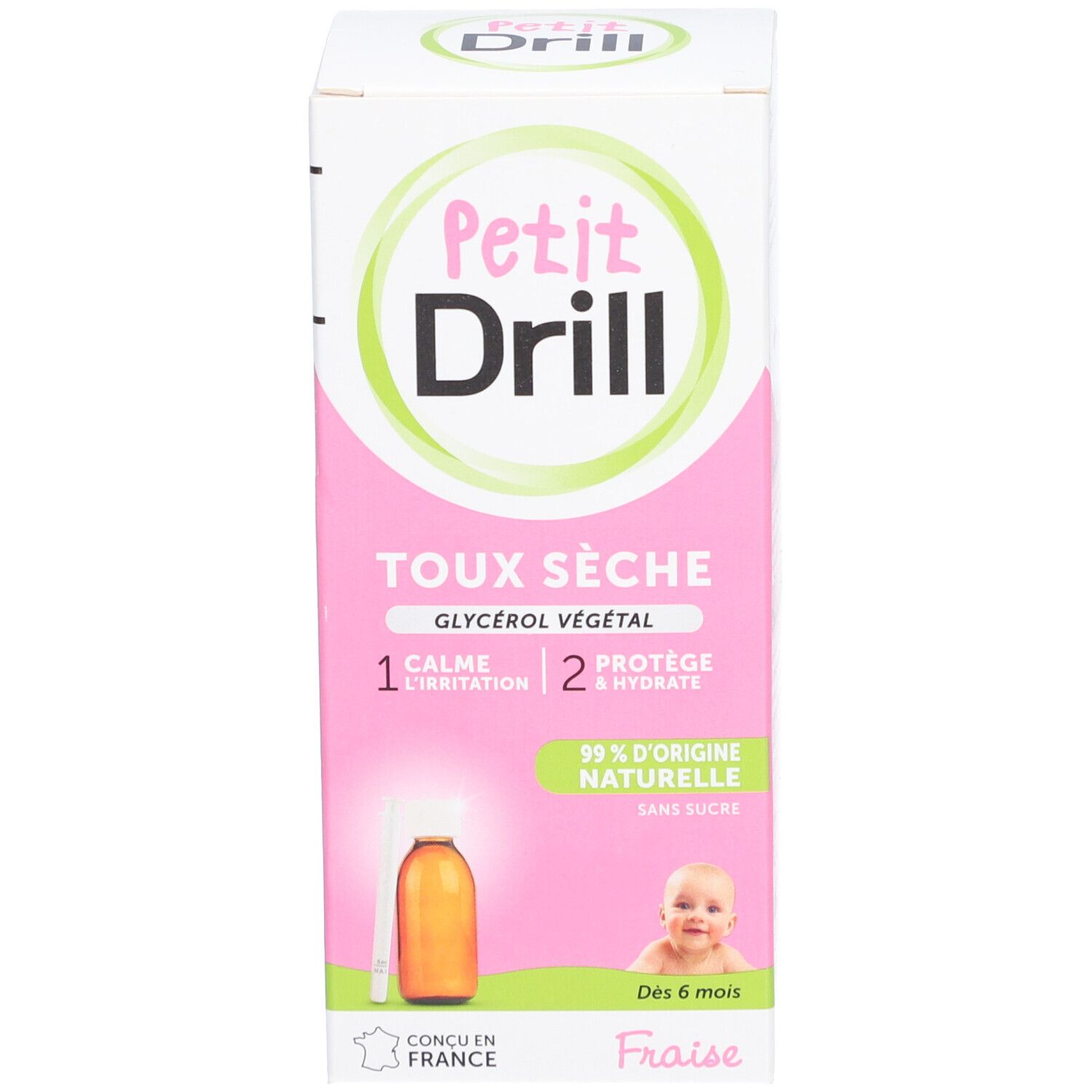 PETIT DRILL TOUX SÈCHE - Dispositif médical, sirop nourrissons et enfants. - fl 125 ml