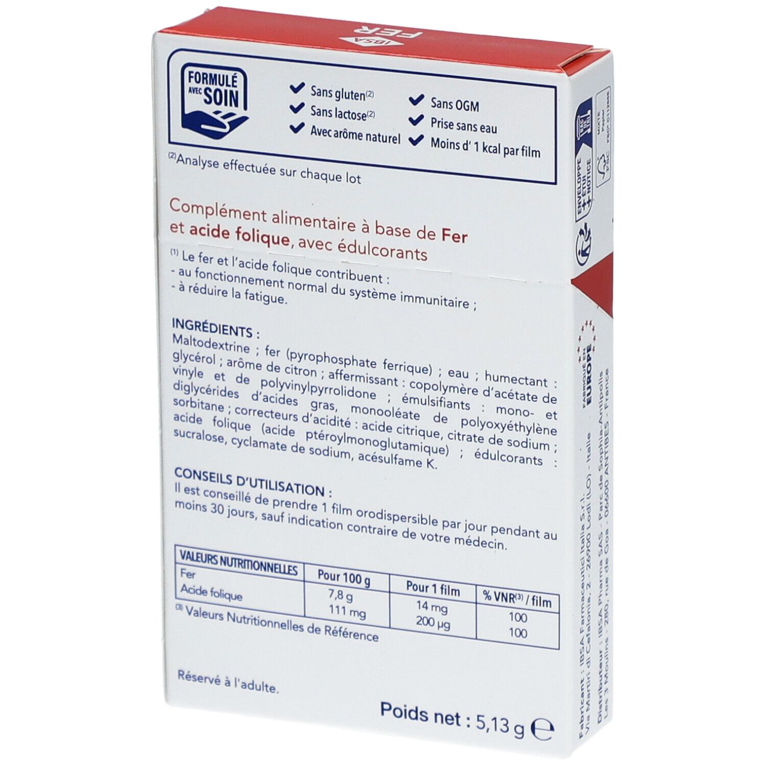 Fer Filmtec, Film Orodispersible