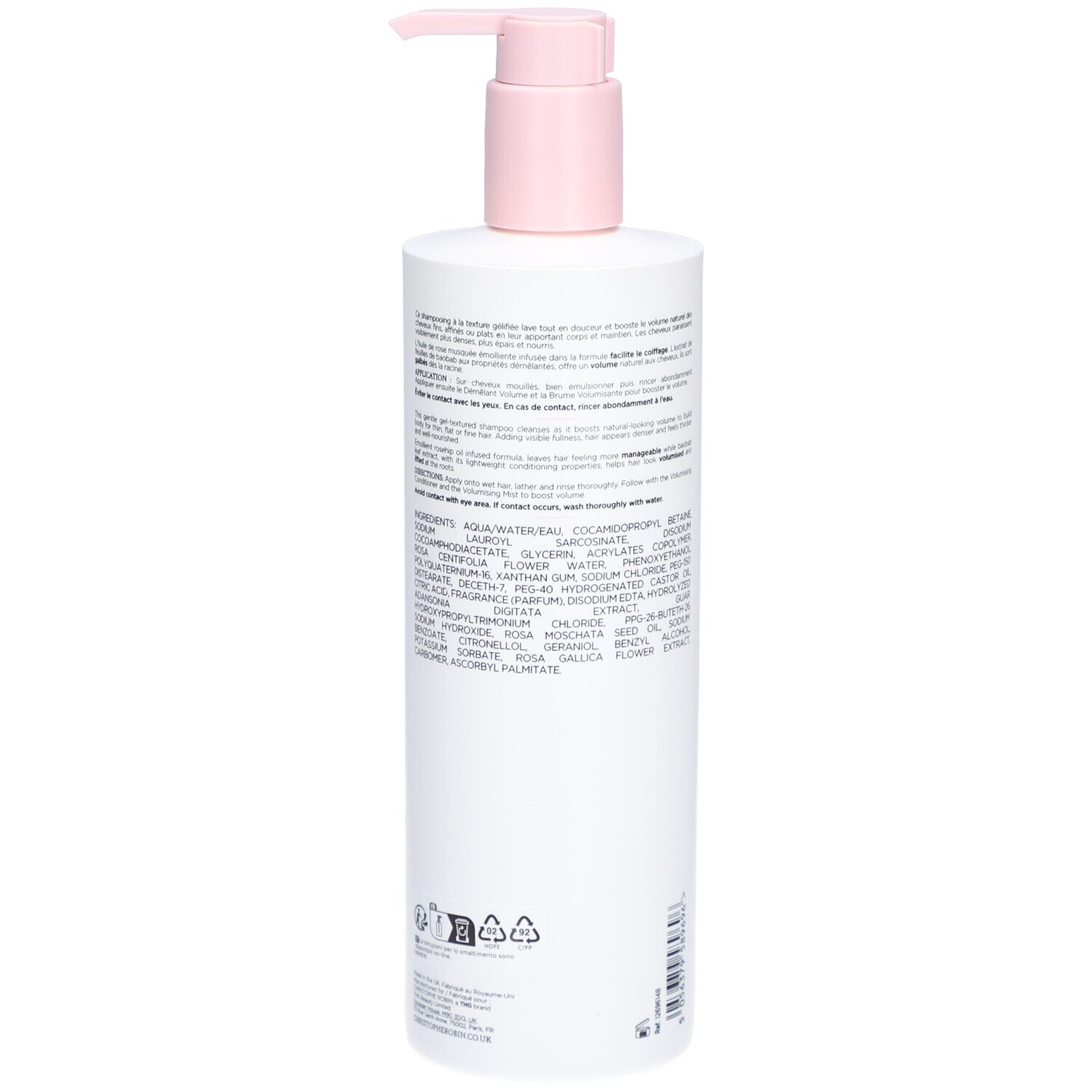 CHRISTOPHE ROBIN Shampooing Délicat Volume aux Extraits de Rose