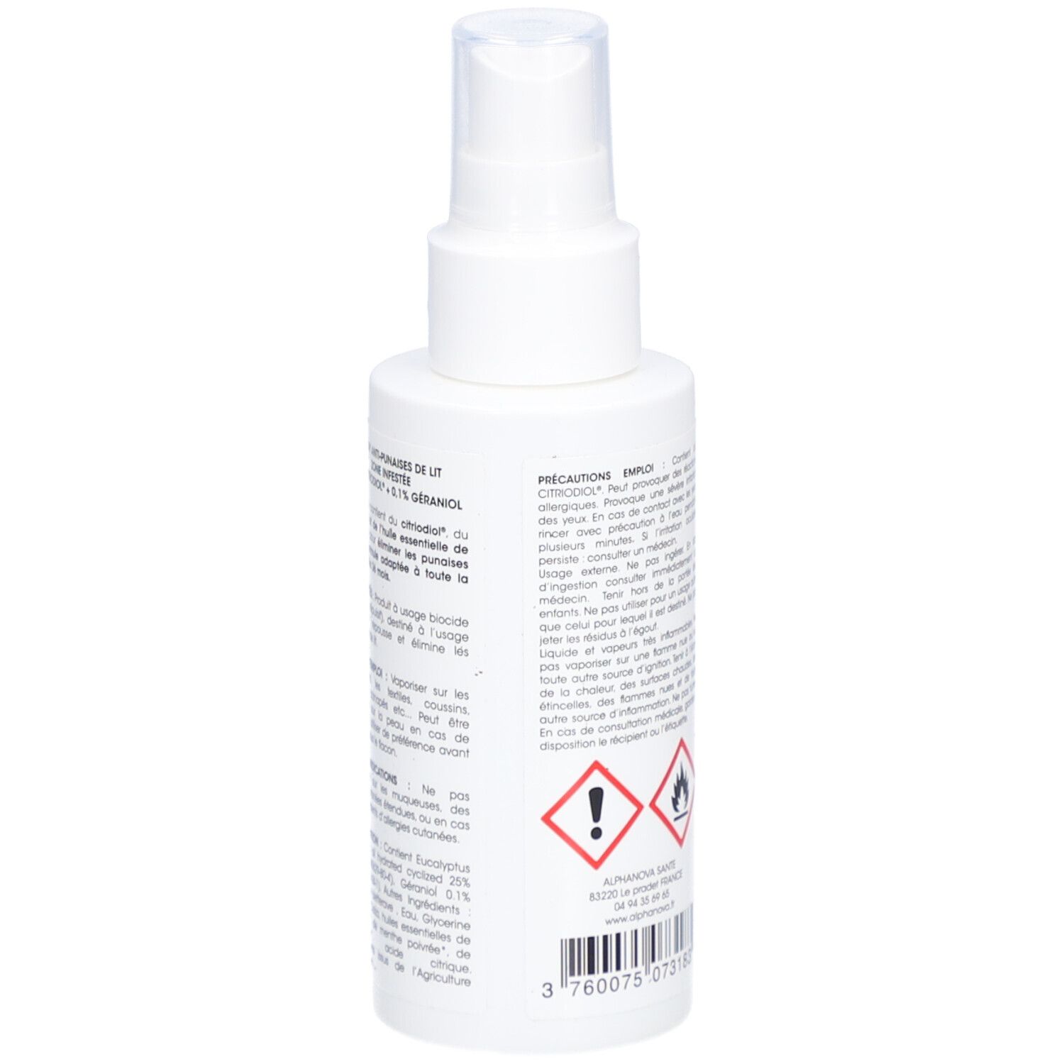 Alphanova Spray anti-punaises de lit aux huiles essentielles