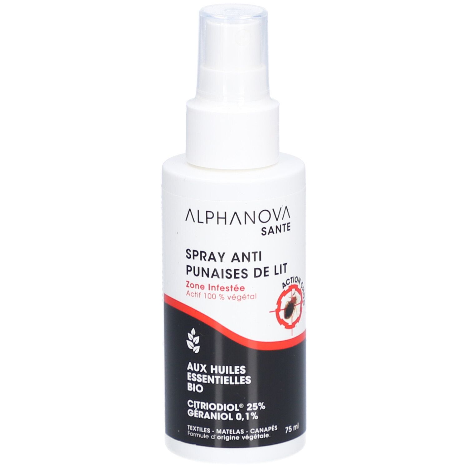 Alphanova Spray anti-punaises de lit aux huiles essentielles