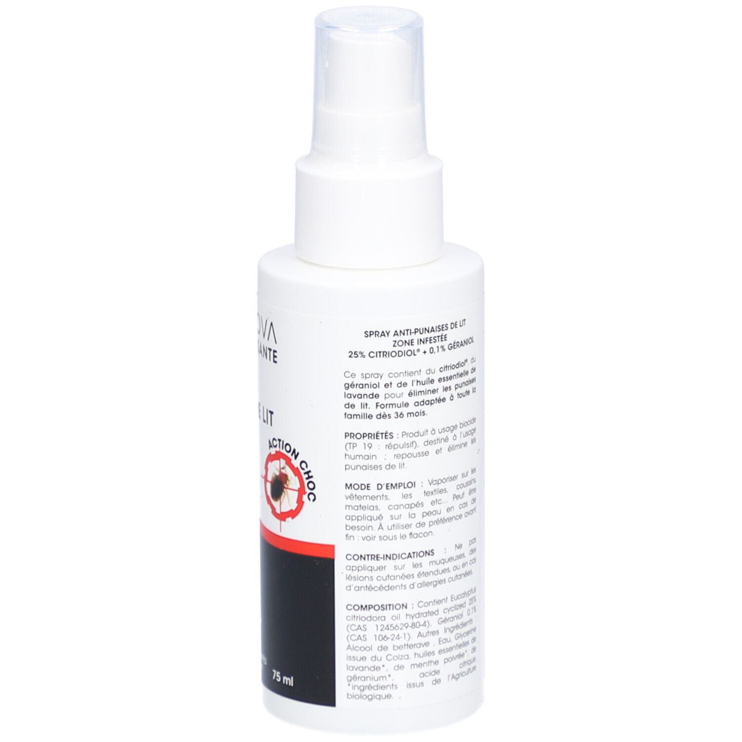 Alphanova Spray anti-punaises de lit aux huiles essentielles