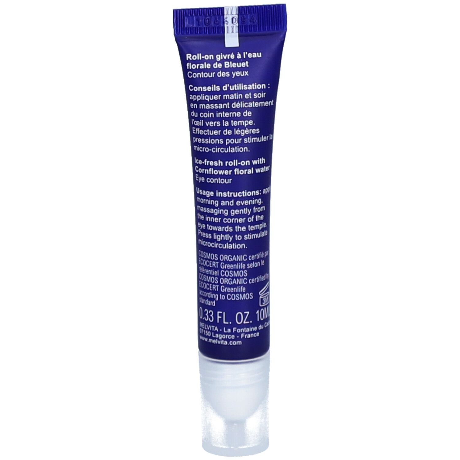 Melvita roll-on givré bleuet